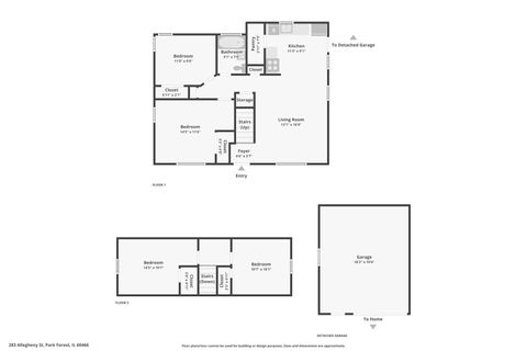 Tiny photo for 283 Allegheny Street, Park Forest, IL 60466 (MLS # 12473943)