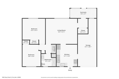 Tiny photo for 7405 Chevy Chase Court, Fox Lake, IL 60020 (MLS # 12607610)