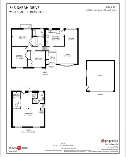 Tiny photo for 543 Sarah Drive, Wood Dale, IL 60191 (MLS # 12494164)