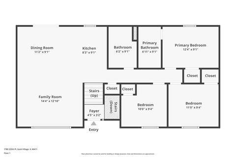 Tiny photo for 1780 225th Place, Sauk Village, IL 60411 (MLS # 12603737)