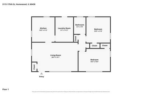 Tiny photo for 2115 175th Street, Homewood, IL 60430 (MLS # 12727799)
