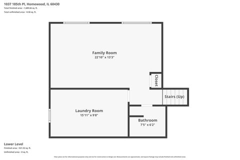 Tiny photo for 1037 185th Place, Homewood, IL 60430 (MLS # 12634760)