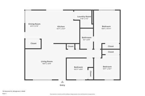 Tiny photo for 743 Westwind Drive, Bolingbrook, IL 60440 (MLS # 12501307)