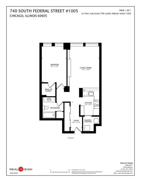 Tiny photo for 740 S Federal Street #1005, Chicago, IL 60605 (MLS # 12701505)