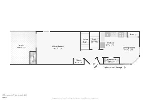 Tiny photo for 37 Terrace Lane #F, Lake Zurich, IL 60047 (MLS # 12568829)