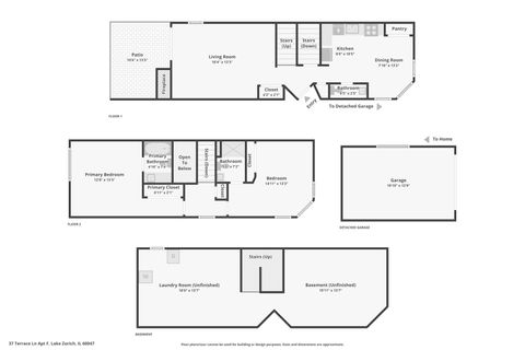 Tiny photo for 37 Terrace Lane #F, Lake Zurich, IL 60047 (MLS # 12568829)