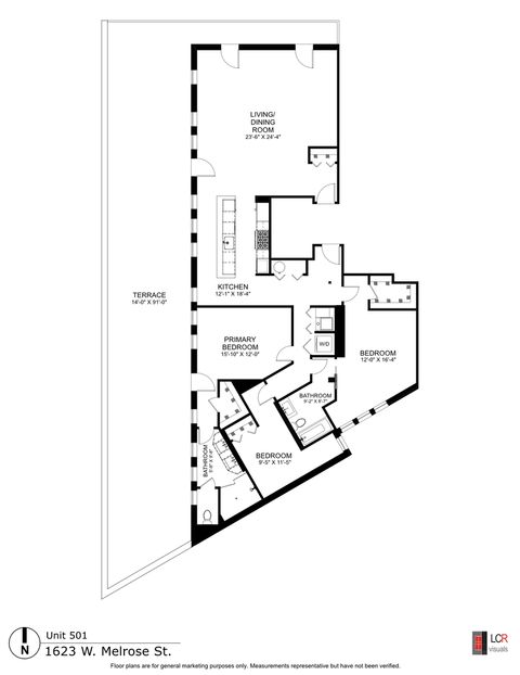 Tiny photo for 1623 W Melrose Street #501, Chicago, IL 60657 (MLS # 12479619)