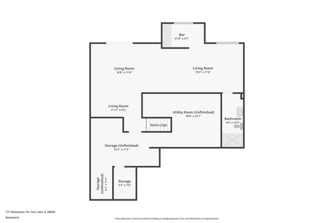 Tiny photo for 171 Waltonian Terrace, Fox Lake, IL 60020 (MLS # 12592819)