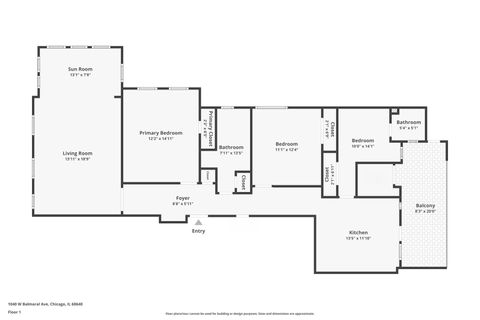Tiny photo for 1040 W Balmoral Avenue #4B, Chicago, IL 60640 (MLS # 12554988)