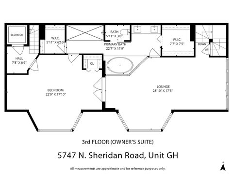 Tiny photo for 5747 N Sheridan Road #GH, Chicago, IL 60660 (MLS # 12501843)