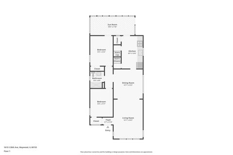 Tiny photo for 1615 S 20th Avenue, Maywood, IL 60153 (MLS # 12537255)