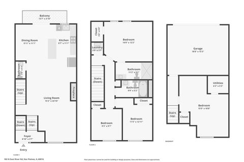 Tiny photo for 183 N EAST RIVER Road #C5, Des Plaines, IL 60016 (MLS # 12537628)