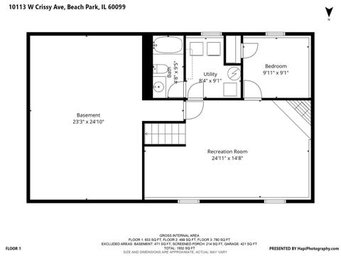 Tiny photo for 10113 W Crissy Avenue, Zion, IL 60099 (MLS # 12729827)