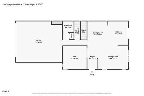 Tiny photo for 203 Tanglewood Drive, Glen Ellyn, IL 60137 (MLS # 12749063)