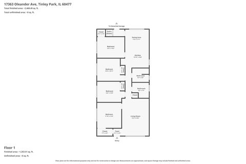 Tiny photo for 17363 Oleander Avenue, Tinley Park, IL 60477 (MLS # 12615908)