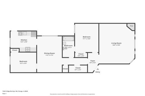 Tiny photo for 7348 N RIDGE Boulevard #16B, Chicago, IL 60645 (MLS # 12488640)