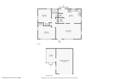 Tiny photo for 275 Blackhawk Drive, Park Forest, IL 60466 (MLS # 12505085)