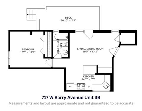 Tiny photo for 717 W Barry Avenue #3B, Chicago, IL 60657 (MLS # 12617498)
