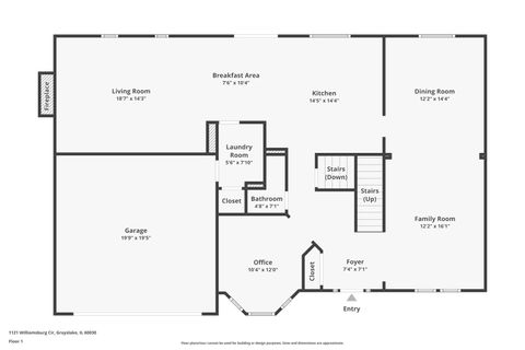 Tiny photo for 1121 Williamsburg Circle, Grayslake, IL 60030 (MLS # 12589360)