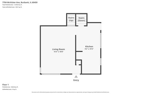 Tiny photo for 7704 Mcvicker Avenue, Burbank, IL 60459 (MLS # 12727128)