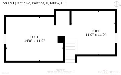Tiny photo for 580 N Quentin Road, Palatine, IL 60067 (MLS # 12604050)