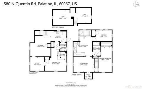 Tiny photo for 580 N Quentin Road, Palatine, IL 60067 (MLS # 12604050)