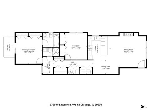 Tiny photo for 5709 W Lawrence Avenue #3W, Chicago, IL 60630 (MLS # 12570316)