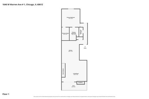 Tiny photo for 1646 W Warren Boulevard #1, Chicago, IL 60612 (MLS # 12745970)