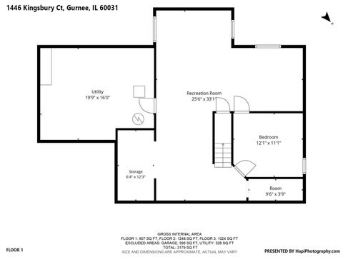 Tiny photo for 1446 Kingsbury Court, Gurnee, IL 60031 (MLS # 12762669)