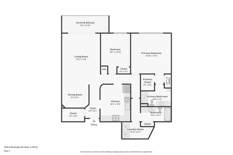 Tiny photo for 7450 N Waukegan Road #505, Niles, IL 60714 (MLS # 12592151)