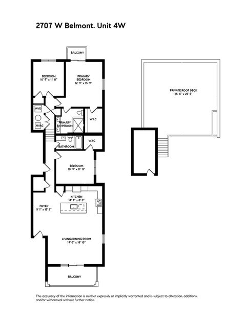Tiny photo for 2707 W BELMONT Avenue #4W, Chicago, IL 60618 (MLS # 12618831)