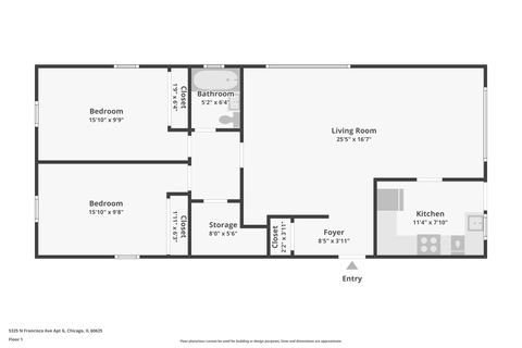 Tiny photo for 5325 N Francisco Avenue #G, Chicago, IL 60625 (MLS # 12586000)