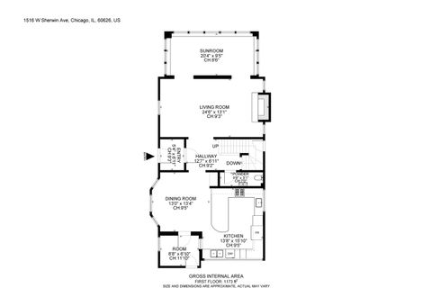Tiny photo for 1516 W Sherwin Avenue, Chicago, IL 60626 (MLS # 12613580)