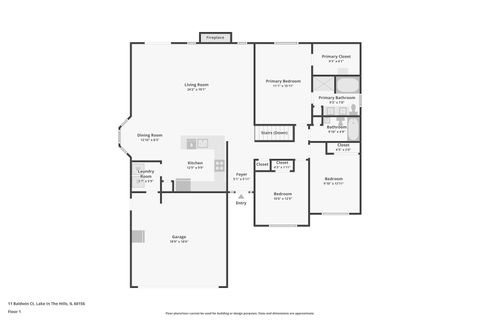 Tiny photo for 11 Baldwin Court, Lake In The Hills, IL 60156 (MLS # 12532957)