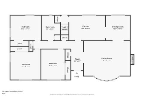 Tiny photo for 206 DAGGETT Avenue, Lockport, IL 60441 (MLS # 12466516)