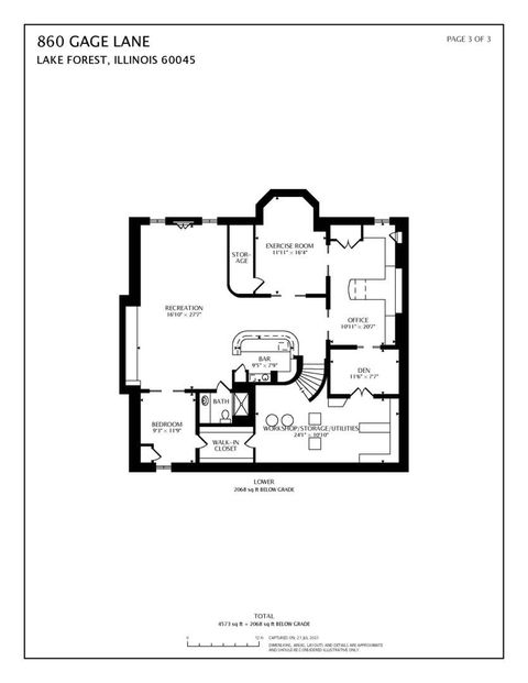 Tiny photo for 860 Gage Lane, Lake Forest, IL 60045 (MLS # 12577241)