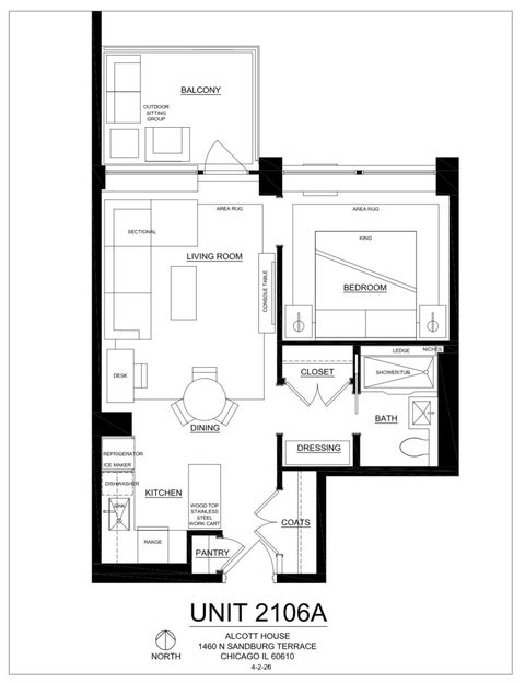 Tiny photo for 1460 N Sandburg Terrace #2106A, Chicago, IL 60610 (MLS # 12722668)