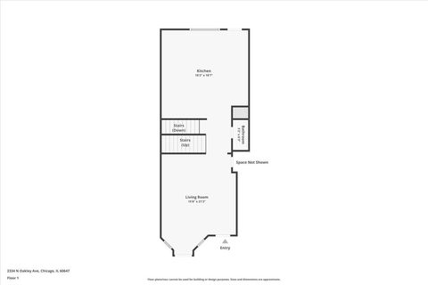 Tiny photo for 2334 N Oakley Avenue, Chicago, IL 60647 (MLS # 12661326)