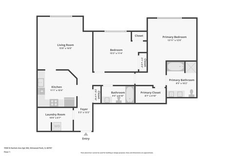 Tiny photo for 1930 N Harlem Avenue #302, Elmwood Park, IL 60707 (MLS # 12595122)
