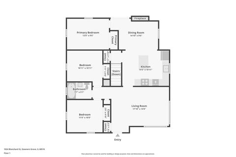 Tiny photo for 1024 Blanchard Street, Downers Grove, IL 60516 (MLS # 12503342)