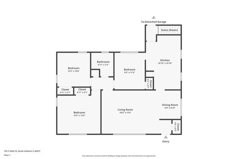 Tiny photo for 752 E 164th Street, South Holland, IL 60473 (MLS # 12547390)