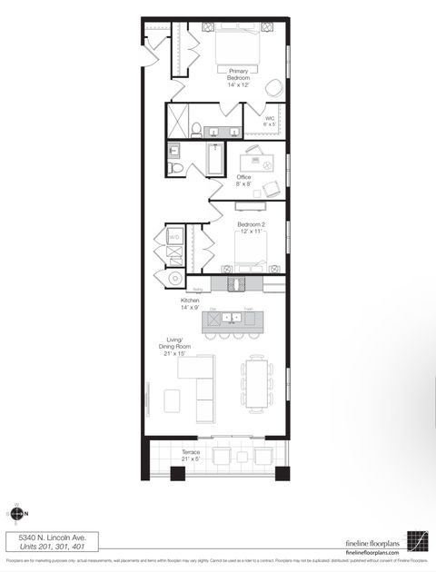 Tiny photo for 5340 N Lincoln Avenue #401, Chicago, IL 60625 (MLS # 12543606)