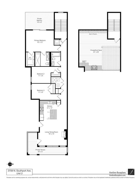 Tiny photo for 3708 N Southport Avenue #3, Chicago, IL 60613 (MLS # 12501553)