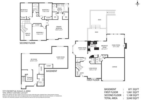 Tiny photo for 197 E Old Mill Trail, Antioch, IL 60002 (MLS # 12486164)