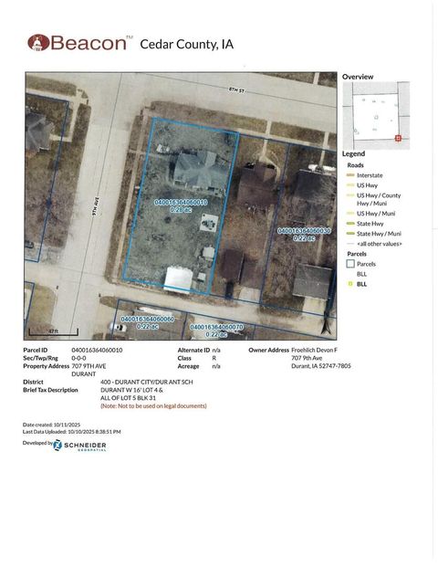 Tiny photo for 707 9TH Avenue, Durant, IA 52747 (MLS # QC4268303)