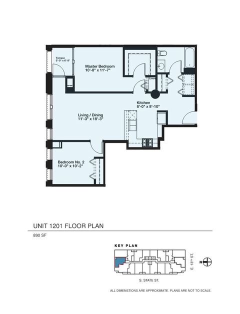 Tiny photo for 1255 S State Street #1201, Chicago, IL 60605 (MLS # 12510763)