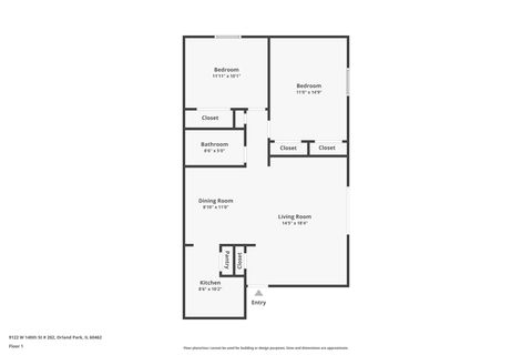 Tiny photo for 9122 W 140th Street #2NW, Orland Park, IL 60462 (MLS # 12554533)
