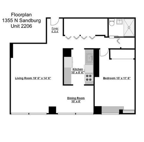 Tiny photo for 1355 N Sandburg Terrace #2206D, Chicago, IL 60610 (MLS # 12728949)