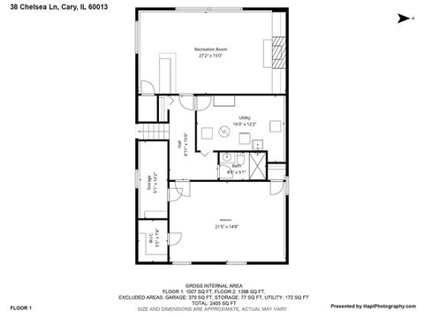 Tiny photo for 38 Chelsea Lane, Cary, IL 60013 (MLS # 12620084)
