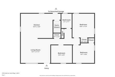 Tiny photo for 21704 CLYDE Avenue, Sauk Village, IL 60411 (MLS # 12687665)